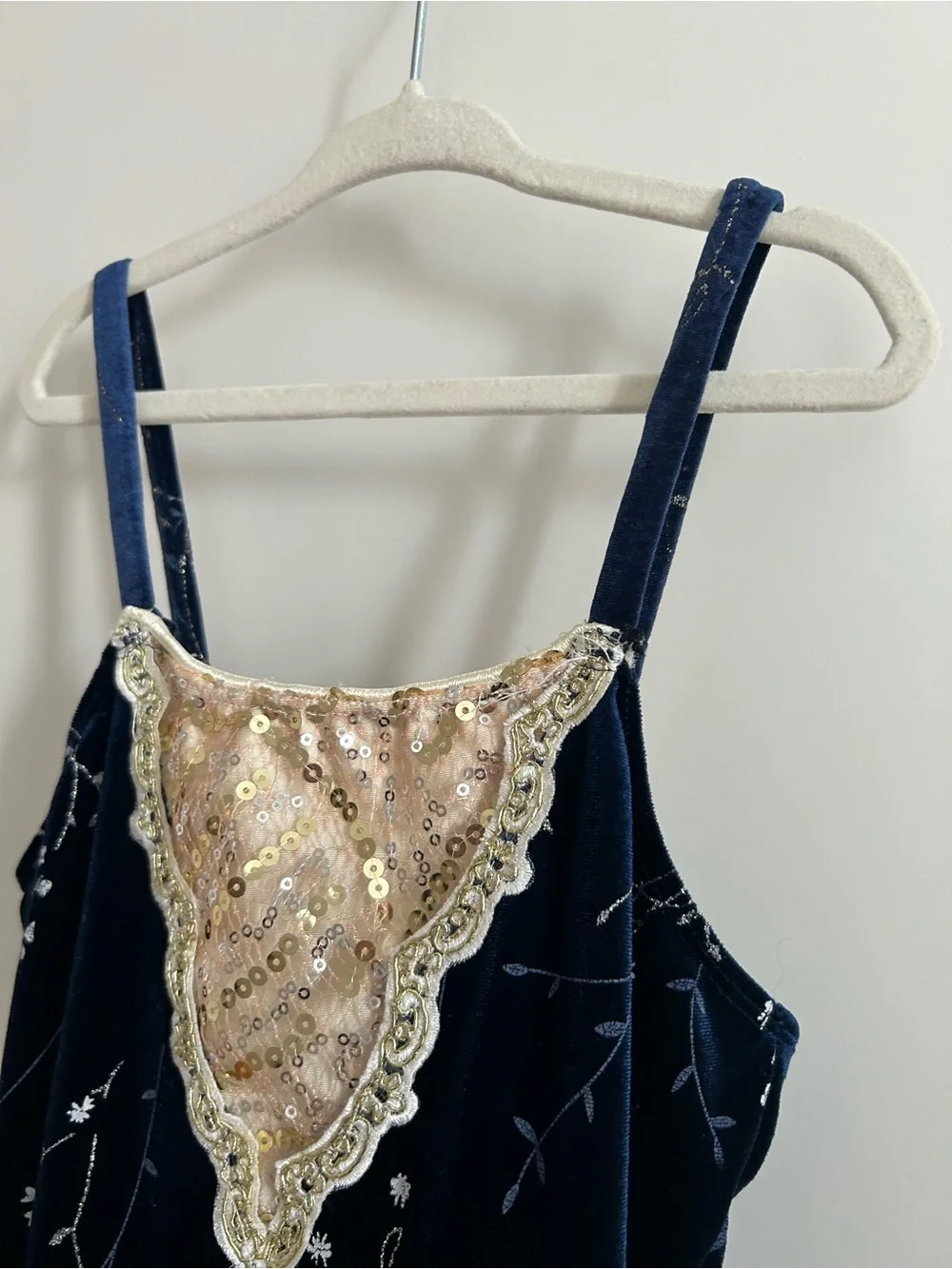 Revolution Dancewear “River Waltz” Navy and Gold Sequin Dance Costume - LC